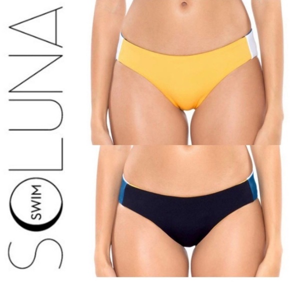 NEW Soluna Swim Reversible Hip Hugger Bikini Bottom L - Picture 1 of 8